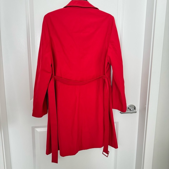 Bright Red Trench Coat - Picture 5 of 10